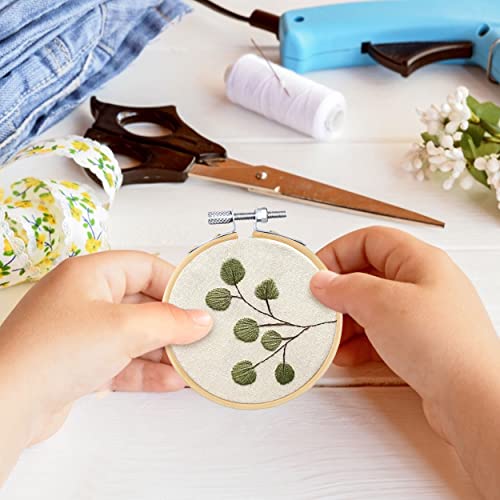 GIEMSON Embroidery Hoop 3 Inch 12 Pieces Small Embroidery Hoops Bamboo Circle Cross Stitch Hoop for Embroidery Art Craft Sewing - size: 3 inch