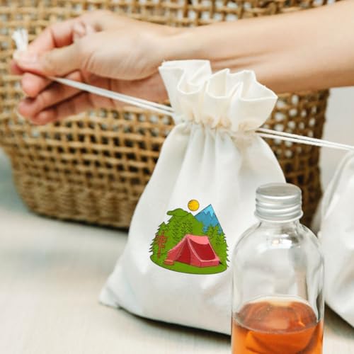 BENECREAT 4Sheets 17Pcs Water Soluble Embroidery, 11.7x8.3inch Camping Forest Pattern Transfers Water Soluble Stabilizer for Embroidery Stick and Stitch Embroidery Designs - style: Camping Forest