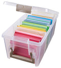 ArtBin Semi Satchel Craft Organizer with 3 Dividers, Clear - color: Gold, size: Pack of 1