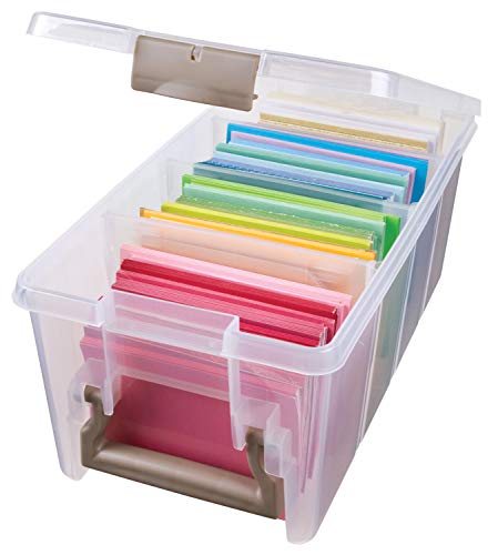 ArtBin Semi Satchel Craft Organizer with 3 Dividers, Clear - color: Gold, size: Pack of 1