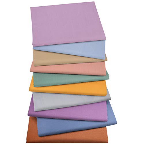 Aubliss 10pcs Fat Quarter Fabric Bundles (100% Cotton - 20‘’ x 20‘’) - color: 10pcs Solid Color