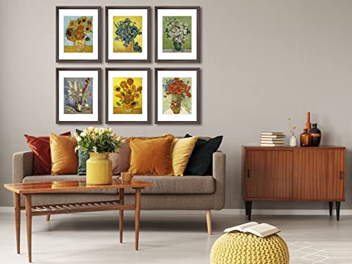 11x14 Picture Frame Set of 6 for Pictures 8x10 with Mat or 11x14 Without Mat, Wall or Tabletop Gallery Photo Frames Walnut - color: Walnut, size: 11x14(set of 6)