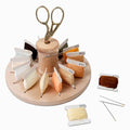 Lampstop Bobbin Rack for Embroidery Floss Beech Wood Floss Organizer (Round) - color: Round