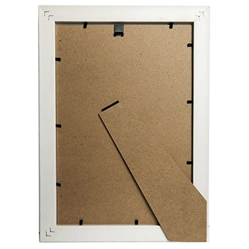 Picture Frame 8x12 White(Cream Color) .Front opening 7.8x11.8. Imitation Wood Grain.Table Top Display and Wall Mounting.Plastic (Plastic) Panel.Carton Packaging. - color: White, size: 8x12