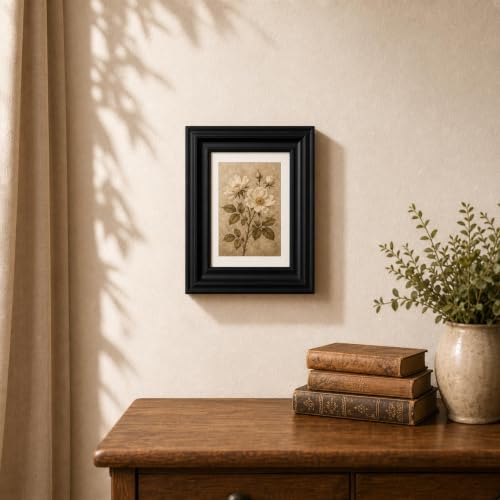 5x7 Black Picture Frames Vintage Classic Pine Wood Photo Frame