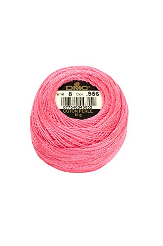 DMC 116 8-956 Pearl Cotton Thread Balls, Geranium, Size 8