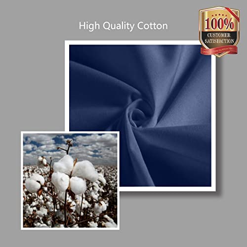TOPDesign 1-Pack Super Strong Large 12oz Cotton Canvas Tote Bag, Reusable Grocery Shopping Cloth Bag, Fashionable Two-Tone Tote for Crafts, DIY Your Creative Designs - color: Blue