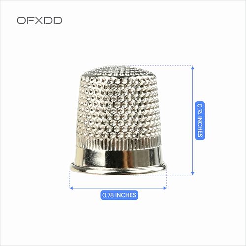 Hand Sewing Thimble Protector - Pack of 4 - Quilting Tailor Metal Thimble - Stainless Embroidery Safety Tool