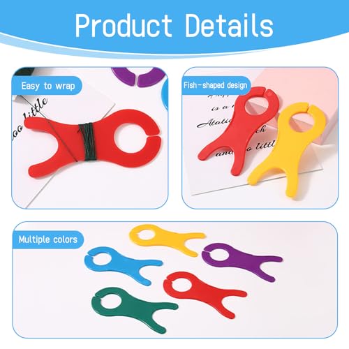 Yarn Bobbins 20 Pieces 5 Colors Crochet Sewing Thread Organizer Winder Tool