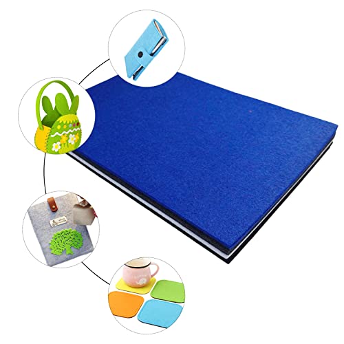 Jtnohx Stiff Felt, 2mm Thick Felt Sheets for Crafts, 8"x12" Hard Felt Fabric Squares 8Pcs for DIY Projects (Black White Grey Blue) - color: Grey White Series