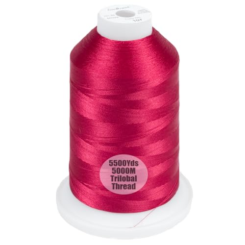 Simthread 5500Yds/5000M 40WT Polyester Embroidery Thread Dark Fuchsia 107 - color: Dark Fuchsia-107