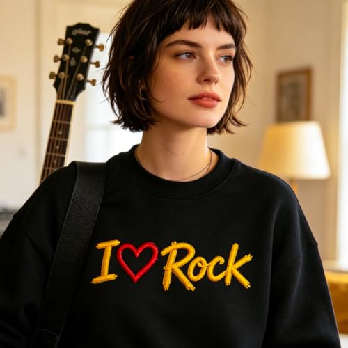 ORIGACH 4 Sheets Rock & Roll Water Soluble Embroidery Patterns Stabilizers - color: Rock & Roll
