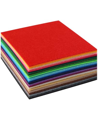 42 Pcs Stiff Felt Fabric Squares 4x4 Inch for Crafts Sewing - color: 4*4 Multicolor