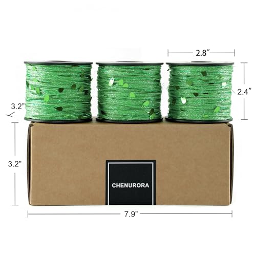 Artisanal Yarn Collection Multifiber Fancy Yarn for Knitting Crocheting Crafts DIY, Set of 3 Rolls (Grass Green Teardrop Sequins) - color: Grass Green Teardrop Sequins