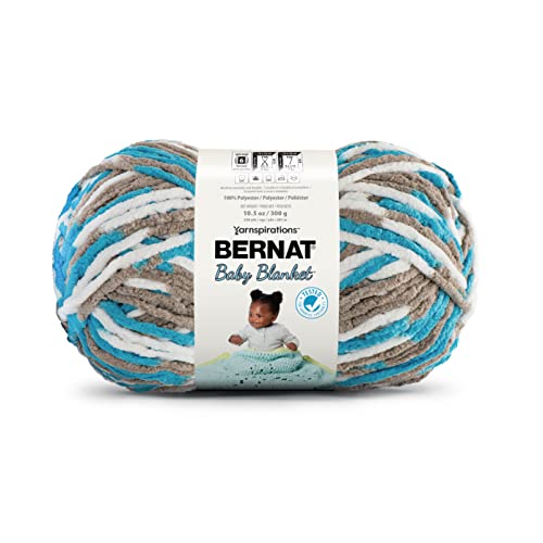 BERNAT BABY BLANKET YARN 300G 10.5 OZ, LITTLE ROYALES - color: Little Royales, size: 1 Pack