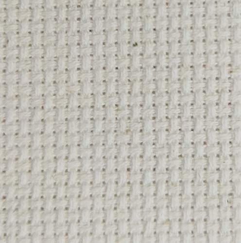 KCS 4 pc of 12" x 18" 14CT Counted Cotton Aida Cloth Cross Stitch Fabric (Antique White) - color: Antique White