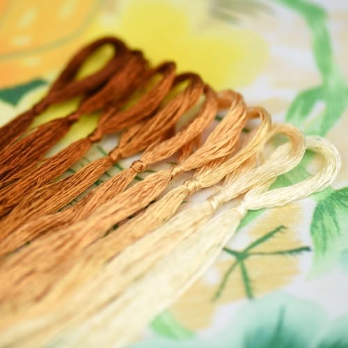 Natural 100% Mulberry Handmade Embroidery Silk Thread Silk Floss (58) - color: 58