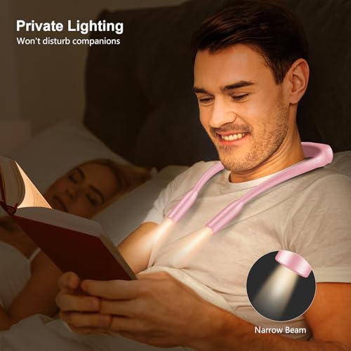 Gritin Book Light, Eye Caring 3 Colors & Dimmable Brightness Reading Light - color: Pink, size: Standard
