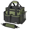 SCAVATA Compact Wearable Cleaning Caddy with Handle & Shoulder Straps - color: Armygreen