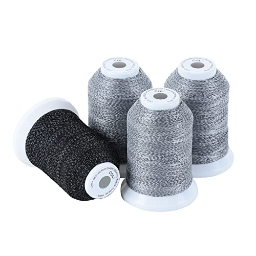 New brothread 4 Spools Reflective Embroidery Machine Thread Kit