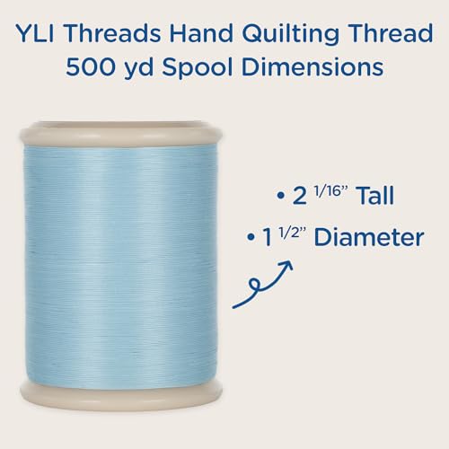 YLI Hand Quilting Thread - 100% Egyptian Cotton, Glazed, Strong & Tangle-Free, 500 yd. Spool - Natural - color: Natural