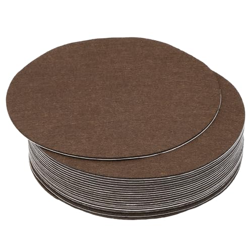 PATIKIL 9 Inch Diameter Lamp Base Felt, 20Pack 2mm Thickness Round Soft Adhesive Non-Slip Anti-Scratch Backed Felt for Lamp Furniture DIY Craft, Coffee - color: Coffee, size: 9 Inch