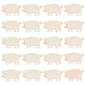 BENECREAT 20Pcs Wooden Animals Floss Bobbins, Pig Shaped Cross Stitch Bobbin Embroidery Thread Cards Winding Plate for DIY Sewing Storage Tool, 2.2x1.3Inch - size: 2.2*1.3*0.15 Inch