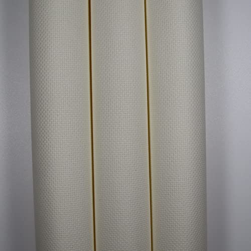 KCS 3 pc of 15" x 18" Counted Cross Stitch Cotton Aida Cloth Needlework Rolled Fabric Box,14CT,Antique White - color: Antique White, size: 14CT