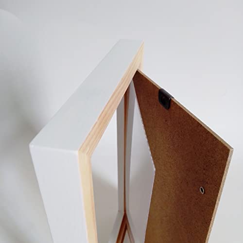 5x7 Picture Frames Blue Solid Wood Frame, Plastic Panel (Film Needs to be Removed) Table or Wall.Front Window Opening 4.5x6.5 inch. - color: Blue, size: 5x7