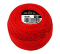 DMC 116 12-666 Pearl Cotton Thread Balls, Bright Red, Size 12