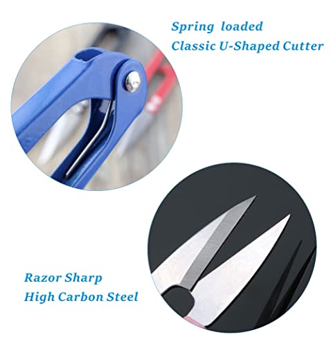 Thread Snips Sewing Scissors 4.9'', 6PCS Small Trimming Clippers U Shape Yarn Cutter for Embroidery Cross Stitch Sewing Craft Supplies(COLOR RANDOM)