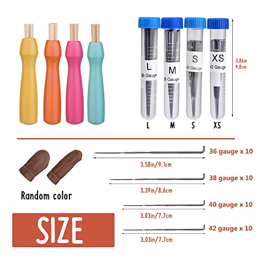 Wonvoc 40 PCS Felting Needles Set, 36/38/40/42 Gauge Felting Needles - color: triangle-40