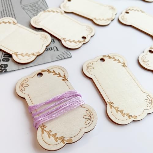 Floral Pattern Thread Keeper Bobbins, Embroidery Floss Drops, 2 x 3 inches, 30 Pack with Ring