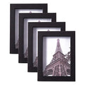 Muzilife 5x7 Shadow Box 3D Picture Frame, Wood & Real Glass, 4 Pack, Black - color: 4pcs 5x7-black