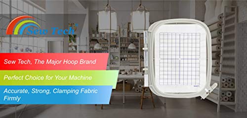 Sew Tech Embroidery Hoop for Bernina, 5.1x3.9in 130x100mm Medium Frame - size: 3.9x5.1"-Medium Hoop B