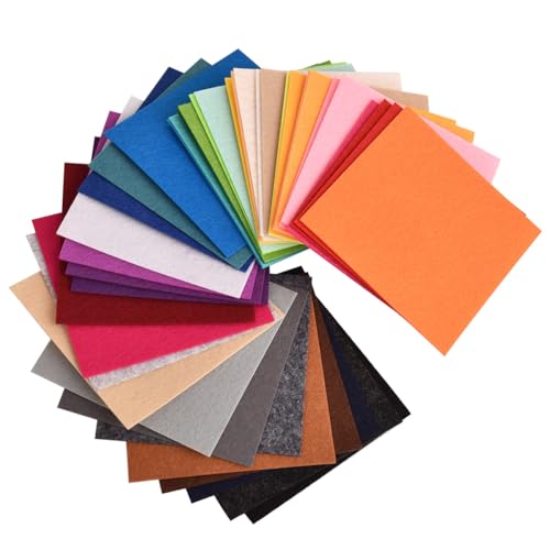 Craft 40pcs 4"x4" Felt Fabric Sheets for DIY Color Felt Cloth Projects