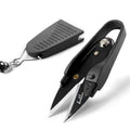 Beaditive Premium Thread Snips - Thread, Yarn, Embroidery Snipper for Sewing, Quilting, Knitting, Jewelry Making - High-Carbon Steel Blades with Protective Cap and Lanyard - color: Black
