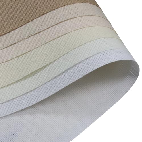 KCS 6 pc of 15" x 18" (38cmx45cm) Counted Cotton Aida Cloth Cross Stitch Fabric Rolled Box (16CT-D) - color: 16ct-d