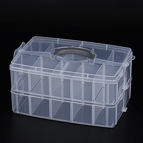 Simthread 2-Layer Thread Organizer Box for 40 Small Spools Clear - size: 2 Layers Case
