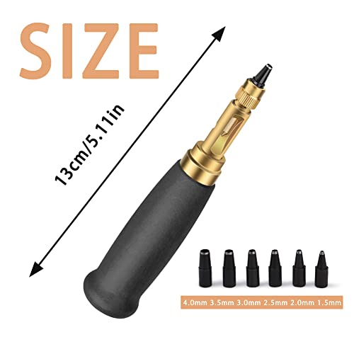 TLKKUE Adjustable Screw Hole Punch Automatic Hole Punch Tool - color: Black