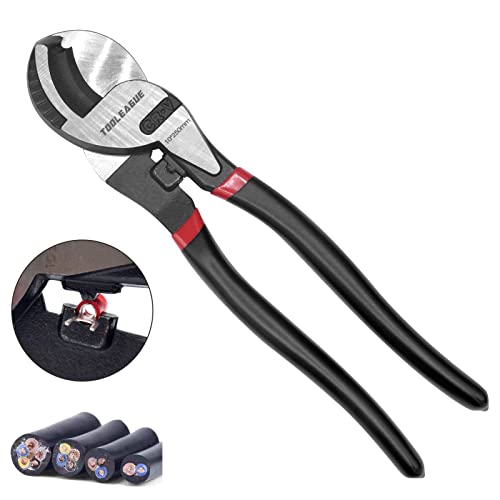 TOOLEAGUE 10 Inches Cable Cutter,Heavy Duty Cable Cutting Plier, Black - size: 10", Black