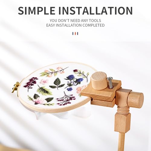 Sherbo Embroidery Hoop Stand with 6 and 7 Inch Hoops, Cross Stitch Holder - style: Standard