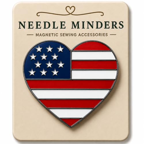 Kraftex Magnetic Needle Minder. Needleminder for Embroidery & Sewing. Cute Needlepoint Accessories. Magnetic Needle Holder for Cross Stitch. Cute Magnet Pin Gift - color: Heart