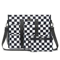 TOPDesign Utility Water Resistant Tote Bag with 22 Pockets, Zipper Closure - color: Checkerboard, size: Large