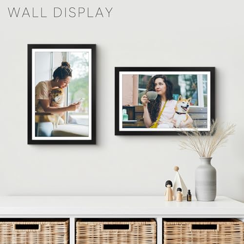 Golden State Art 12x18 Black Picture Frame Mat for 11x17 Real Glass - color: Black, size: 12x18