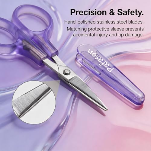 PAFASON Small Travel Sewing Craft Scissors Set Straight Precision Fine Tip - style: American