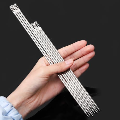 8" Professional Upholstery Needle 20cm Length 3mm Thickness, Big Eye Hand Sewing Needles for Stitching and Crafting Projects - style: 8 Inch X 1