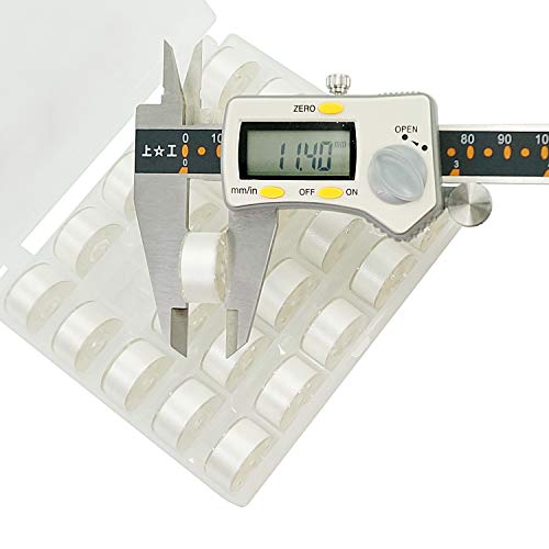 New brothread Tear Away Machine Embroidery Stabilizer Backing 10"x12" - 100 Precut Sheets & New brothread 25pcs White 70D/2 (60WT) Prewound Bobbin Thread Plastic Size A