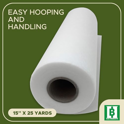 HBI Wash Away Water Soluble Embroidery Stabilizer Roll, 15 in x 25 yd - size: 15" x 25 Yds