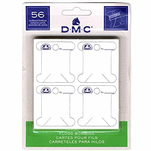 DMC Cardboard Floss Bobbins, Includes 56 Bobbins Per Pack, Sold in 6 Packs for a Total of 336 Bobbins 6101